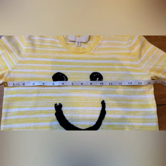 🖤 Kerri Rosenthal Women's Liz Striped Smiley Sweater 🖤 - Picture 6 of 7
